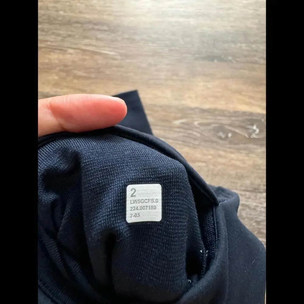 Lululemon Wunder Train High Rise 25” Hem Slit True Navy Size 2 NWT